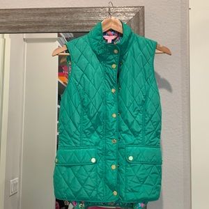 LillyPulitzer green vest in M excellent condition